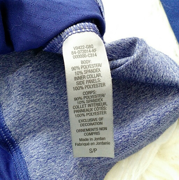 Champion Blue 1/4 Zip Pullover Long Sleeve Running Top Sz Small - Picture 6 of 6